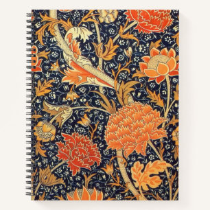 William Morris Cray Floral Art Nouveau Pattern Notizbuch