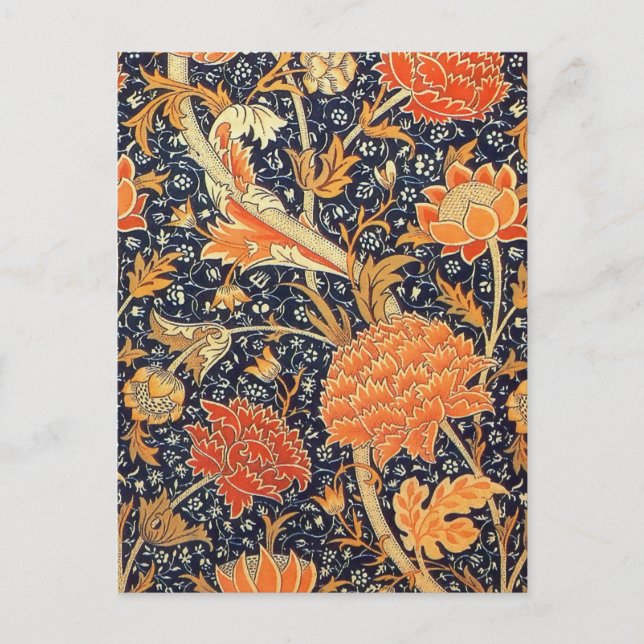 William Morris Cray Floral Art Nouveau Pattern Postkarte (Vorderseite)