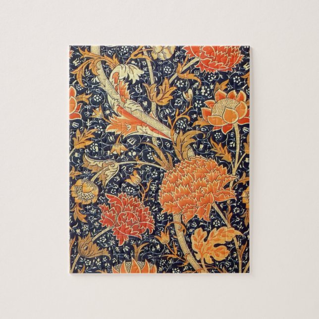 William Morris Cray Floral Art Nouveau Pattern Puzzle (Vertikal)