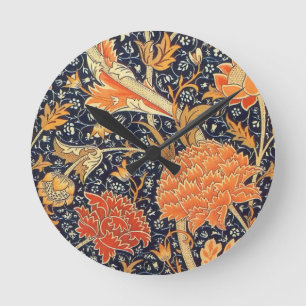 William Morris Cray Floral Art Nouveau Pattern Runde Wanduhr