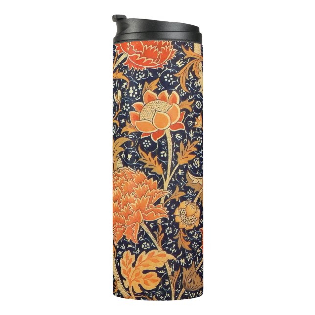 William Morris Cray Floral Art Nouveau Pattern Thermosbecher (Nach rechts gedreht)