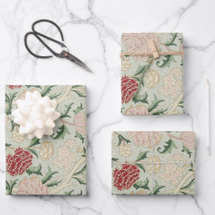 William Morris Cray Floral Pre-Raphaelite Vintag Geschenkpapier Set