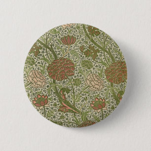 William Morris Cray Sage Blume Floral Botanical Button
