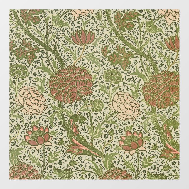 William Morris Cray Sage Blume Floral Botanical Fensteraufkleber (Blatt)