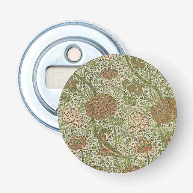 William Morris Cray Sage Blume Floral Botanical Flaschenöffner (Vorderseite)