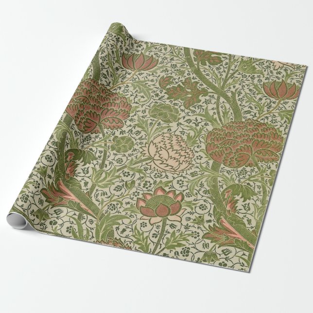 William Morris Cray Sage Blume Floral Botanical Geschenkpapier (Ungerollt)