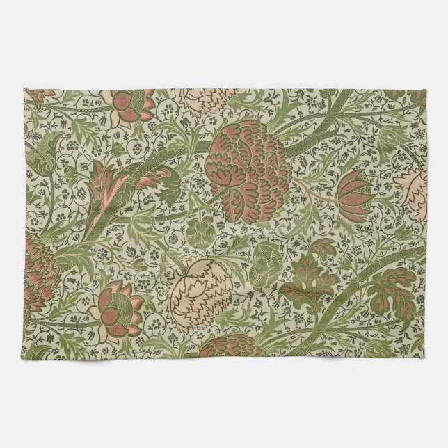 William Morris Cray Sage Blume Floral Botanical Geschirrtuch (Horizontal)