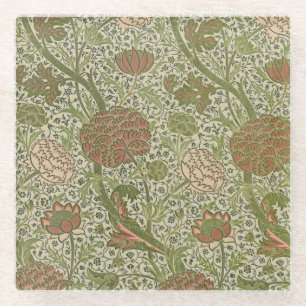 William Morris Cray Sage Blume Floral Botanical Glasuntersetzer