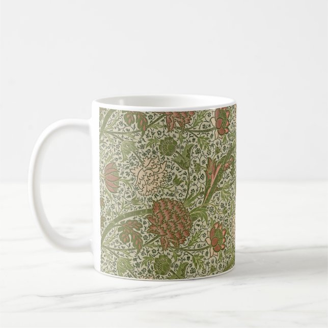 William Morris Cray Sage Blume Floral Botanical Kaffeetasse (Links)