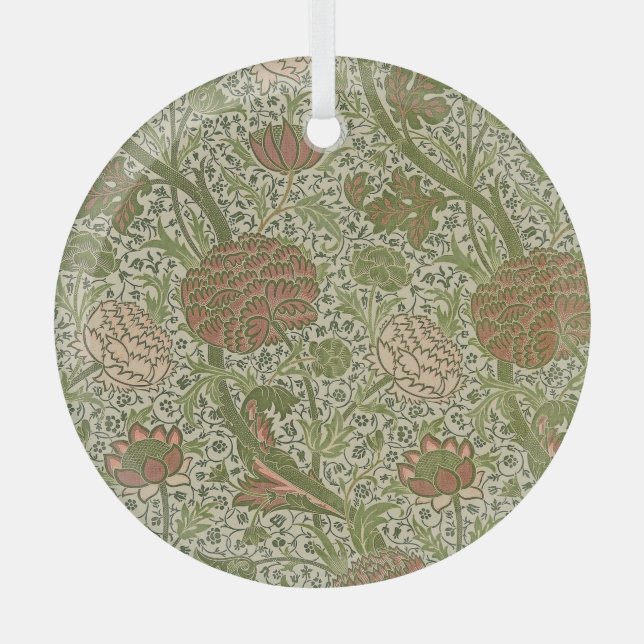 William Morris Cray Sage Blume Floral Botanical Ornament Aus Glas (Vorderseite)
