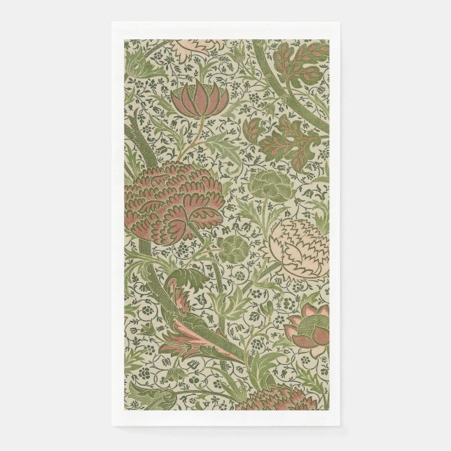 William Morris Cray Sage Blume Floral Botanical Serviette (Vorderseite)