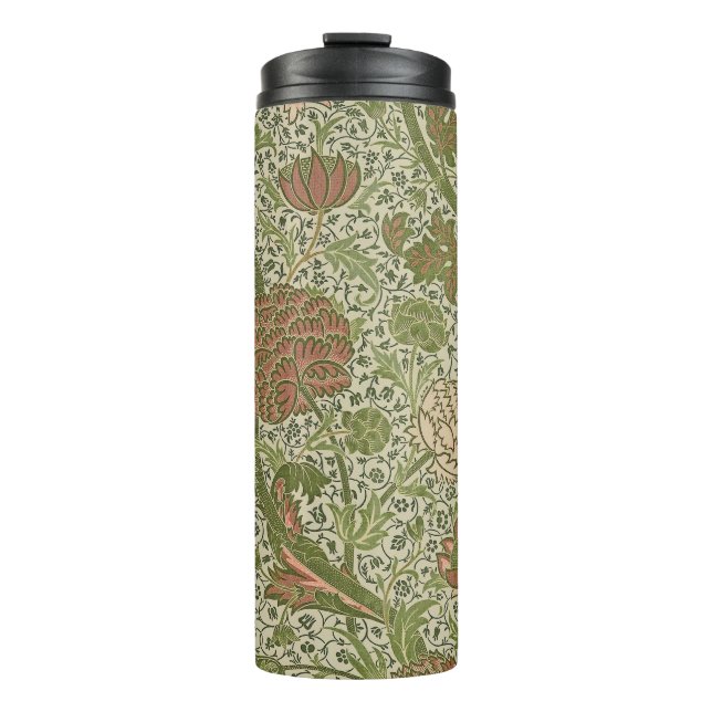 William Morris Cray Sage Blume Floral Botanical Thermosbecher (Vorderseite)