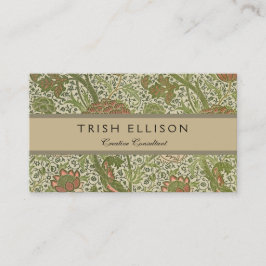 William Morris Cray Sage Blume Floral Botanical Visitenkarte
