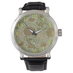 William Morris Cray Sage Blume Floral Botanisch Armbanduhr