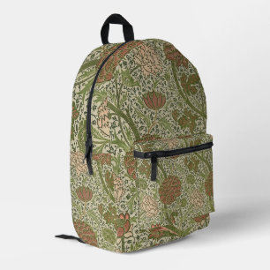 William Morris Cray Sage Blume Floral Botanisch Bedruckter Rucksack