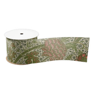 William Morris Cray Sage Blume Floral Botanisch Satinband