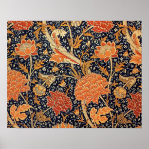 William Morris Cray Tapete Blumenmuster Poster