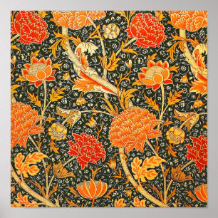 William Morris Cray Tapete Blumenmuster Poster