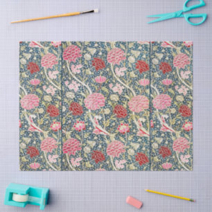William Morris Cray Vintage Blossom Florales Desig Seidenpapier