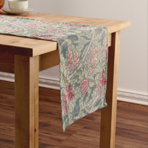 William Morris Cray Vintage Rosa Grün Floral Mittelgroßer Tischläufer