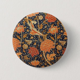 William Morris Cray Wallpaper Blume Pattern Button