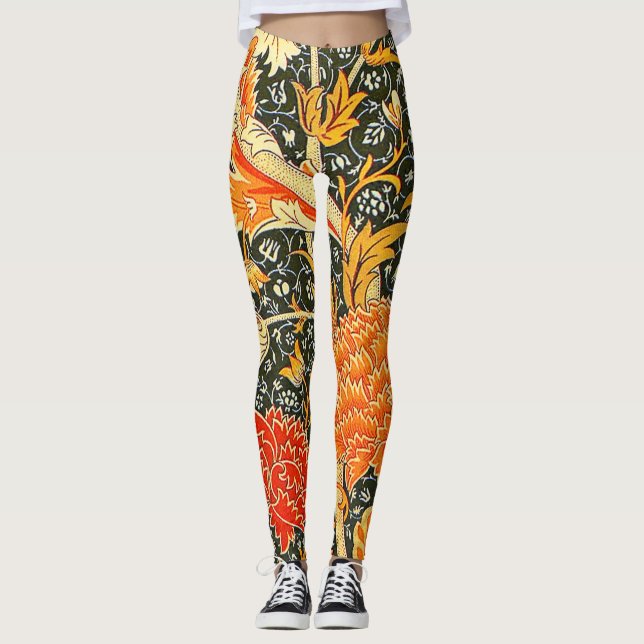 William Morris Cray Wallpaper Pattern Leggings (Vorderseite)