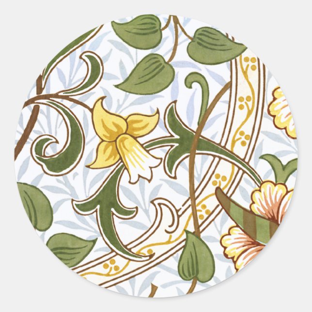 William Morris Daffodil Chintz Pattern Stickers (Vorderseite)