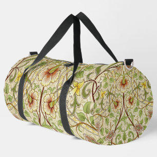 William Morris Daffodil Classic Blume Wallpaper Duffle Bag
