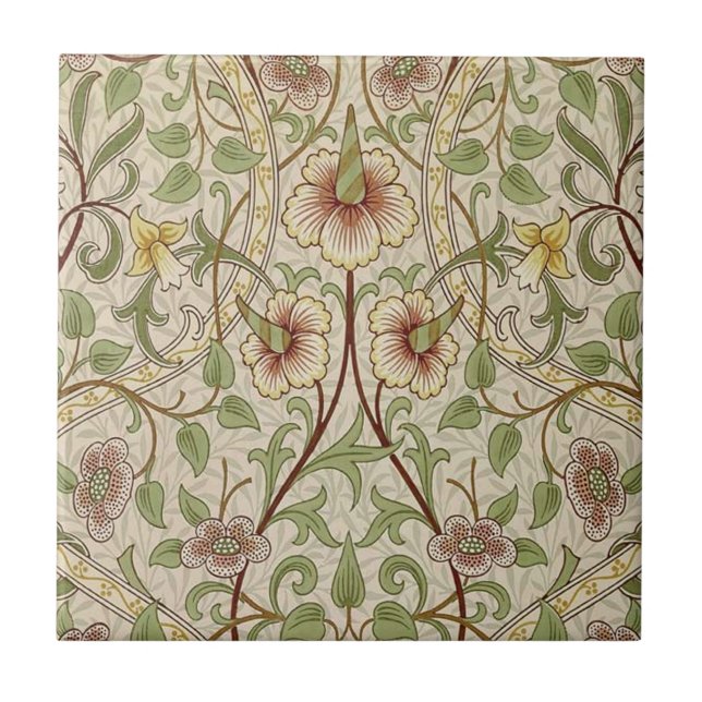 William Morris Daffodil Classic Blume Wallpaper Fliese (Vorderseite)