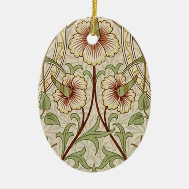 William Morris Daffodil Classic Blume Wallpaper Keramik Ornament (Vorne)