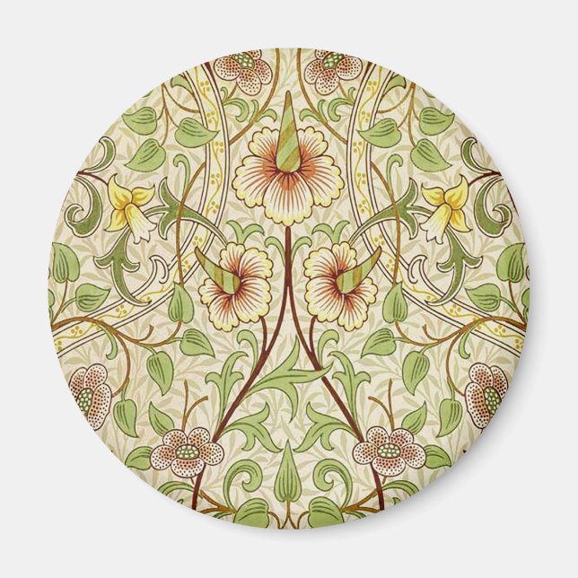 William Morris Daffodil Classic Blume Wallpaper Magnet (Vorne)