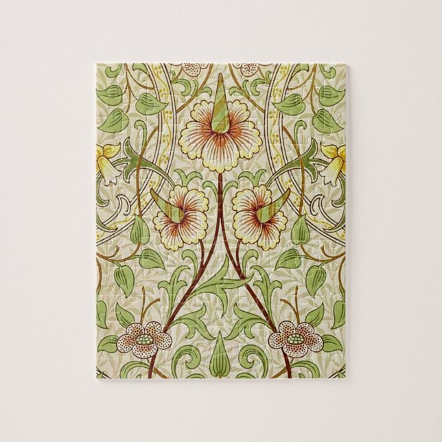William Morris Daffodil Classic Blume Wallpaper Puzzle (Vertikal)