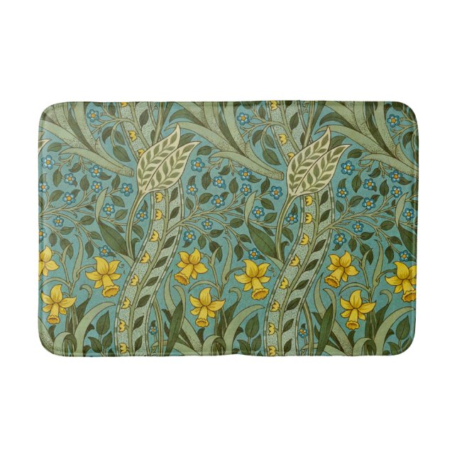 William Morris Daffodil Floral Pattern Classic Badematte (Vorderseite)
