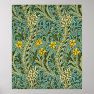 William Morris Daffodil Floral Pattern Classic Poster