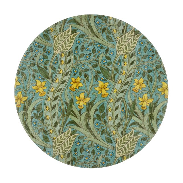 William Morris Daffodil Floral Pattern Classic Schneidebrett (Vorderseite)