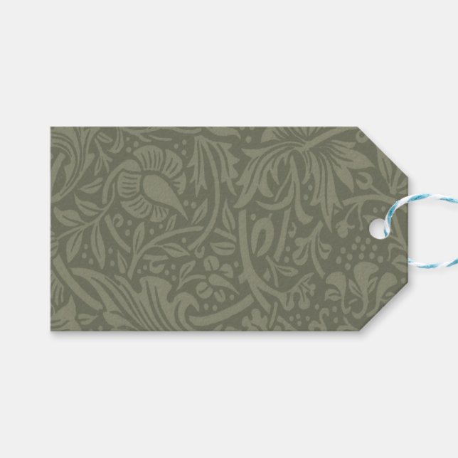 William Morris Daffodil Floral Wallpaper Geschenkanhänger (Vorderseite (Horizontal))