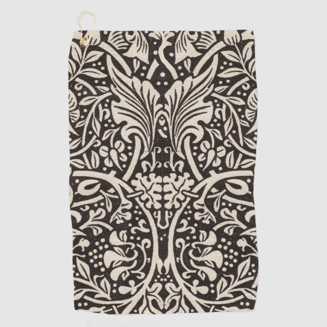 William Morris Daffodil Floral Wallpaper Golfhandtuch (Vorderseite)