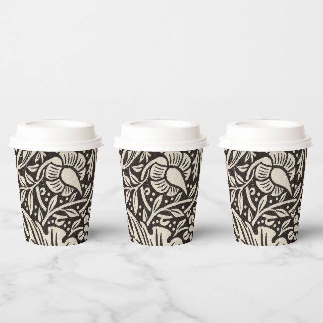 William Morris Daffodil Floral Wallpaper Pappbecher (Multi)