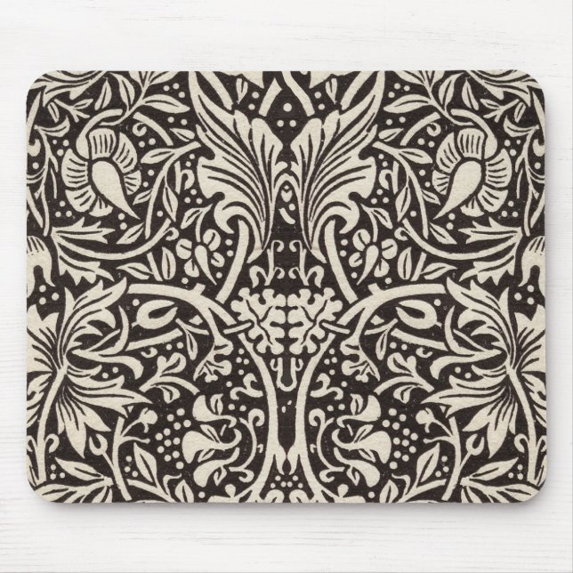 William Morris Daffodil Floral Wallpaper Pattern Mousepad (Vorne)