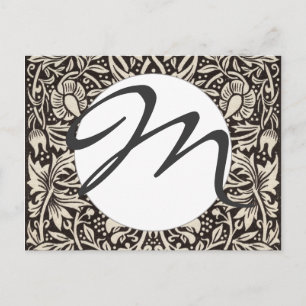 William Morris Daffodil Floral Wallpaper Postkarte