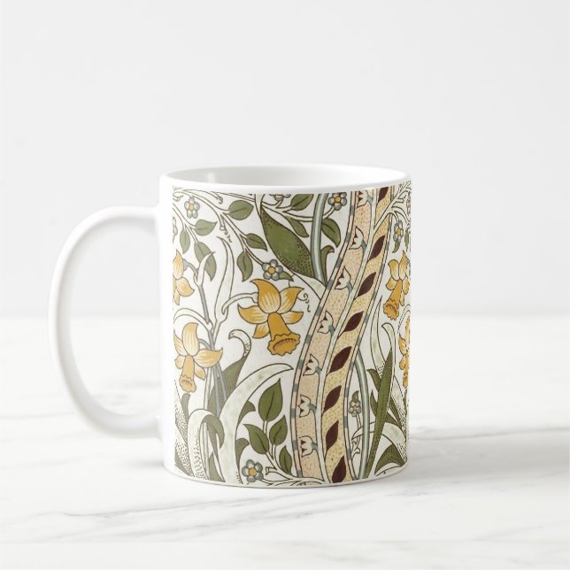 William Morris Daffodil Garden Blume Classic Bota Kaffeetasse (Links)