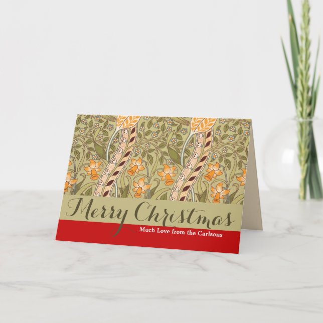 William Morris Daffodil Garden Blume Classic Bota Karte (Vorderseite)