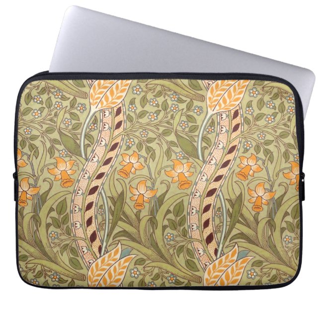 William Morris Daffodil Garden Blume Classic Bota Laptopschutzhülle (Vorderseite)