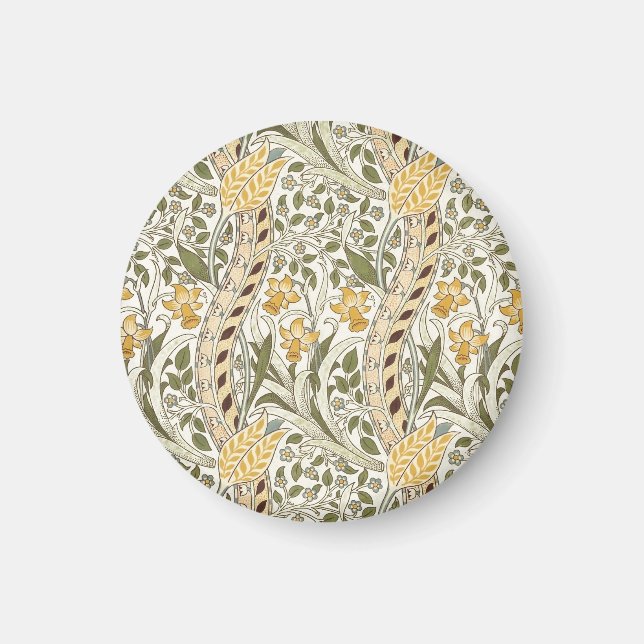 William Morris Daffodil Garden Blume Classic Bota Magnet (Vorne)