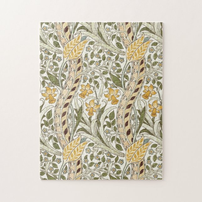 William Morris Daffodil Garden Blume Classic Bota Puzzle (Vertikal)