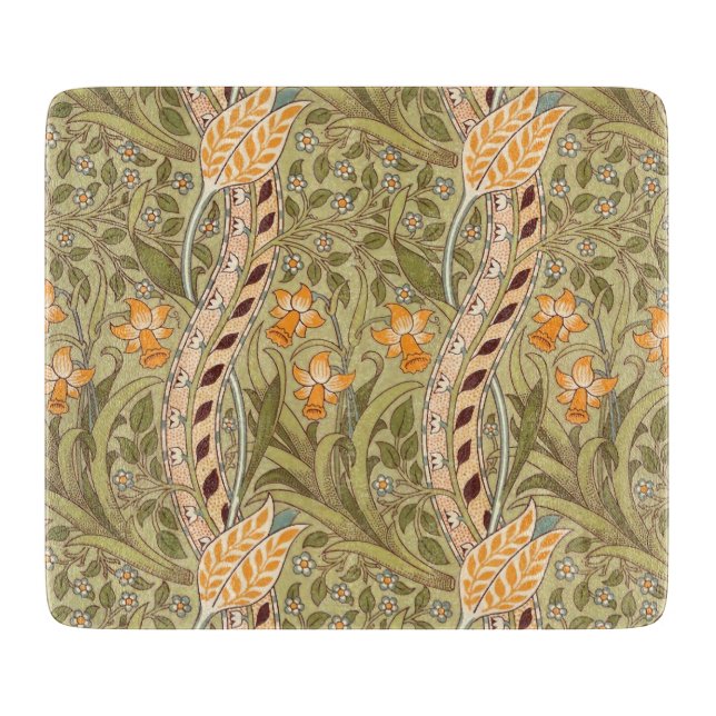William Morris Daffodil Garden Blume Classic Bota Schneidebrett (Vorderseite)