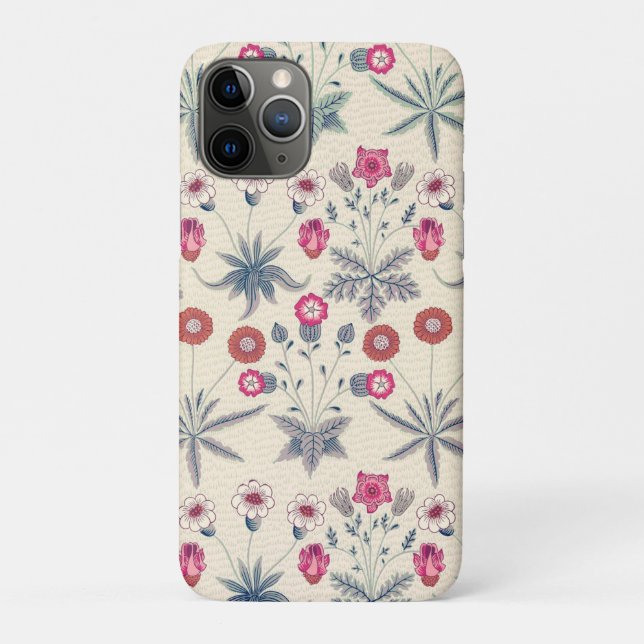 William Morris Daisy Floral Pattern Red Orange Case-Mate iPhone Hülle (Rückseite)