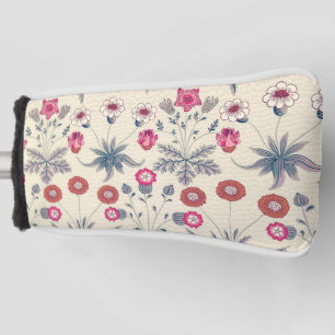William Morris Daisy Floral Pattern Red Orange Golf Headcover