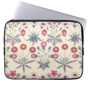 William Morris Daisy Floral Pattern Red Orange Laptopschutzhülle