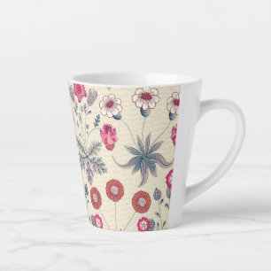 William Morris Daisy Floral Pattern Red Orange Milchtasse